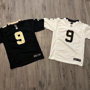 Nike DREW BREES JERSEY Lot BOYS LARGE ON FIELD home away New Orleans Saints NFL